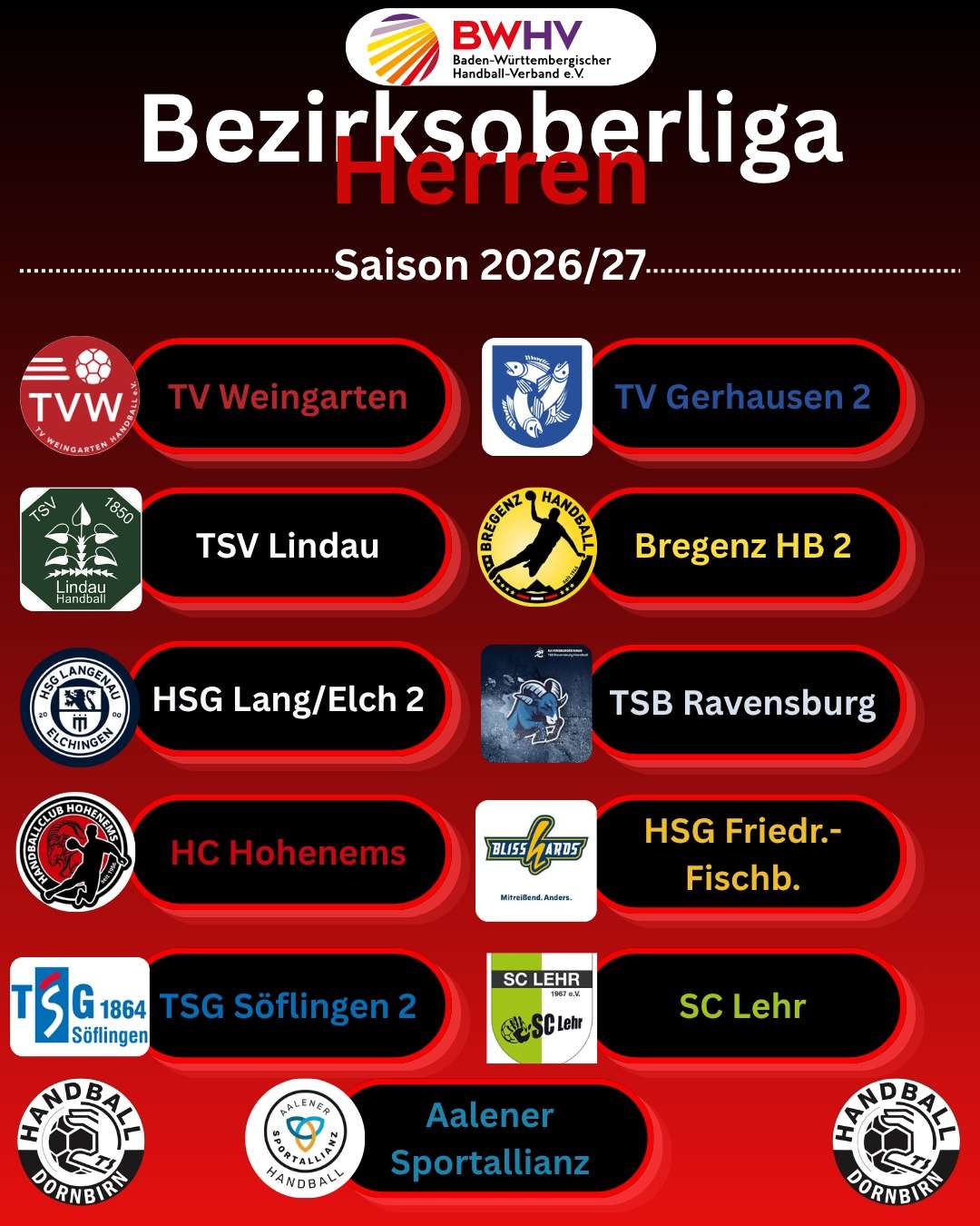 Gegner der Herren in der neuen Saison stehen fest!