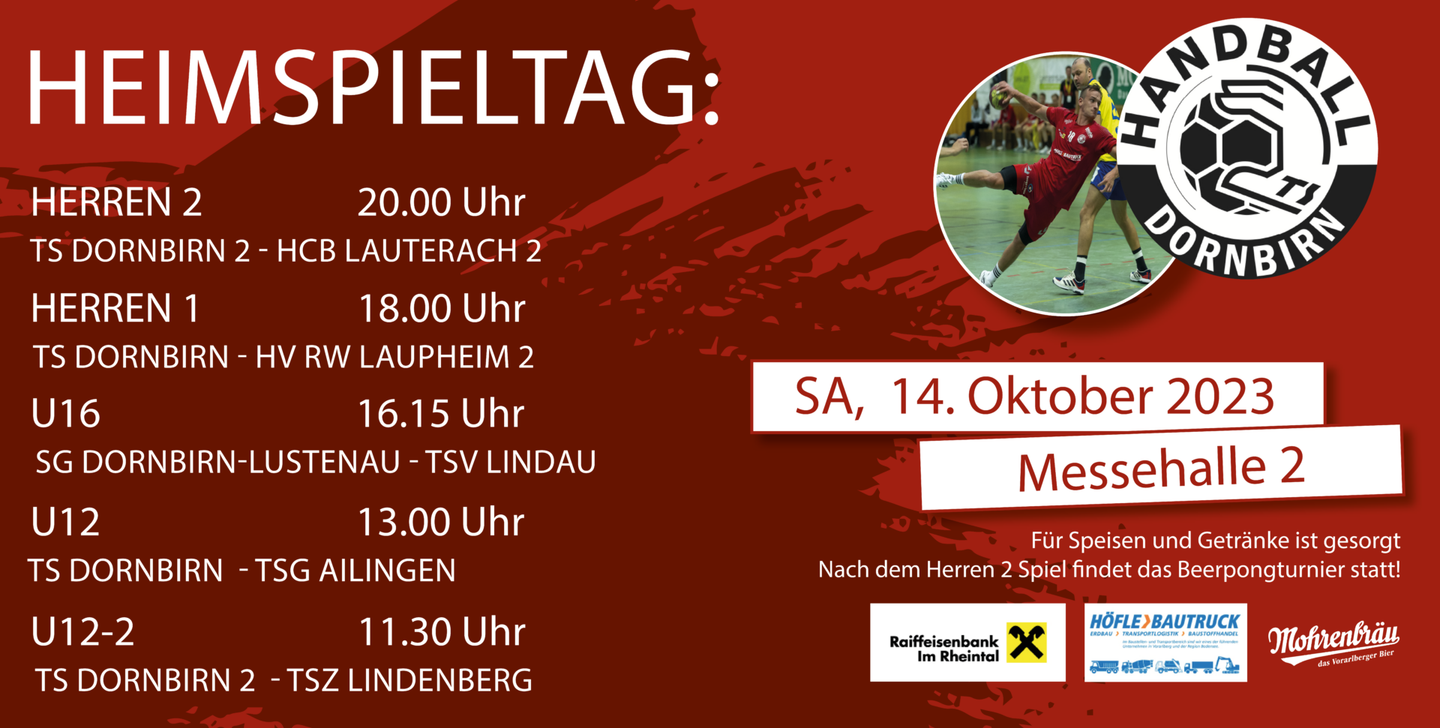 Großer Heimspieltag am Samstag den 14. Oktober!