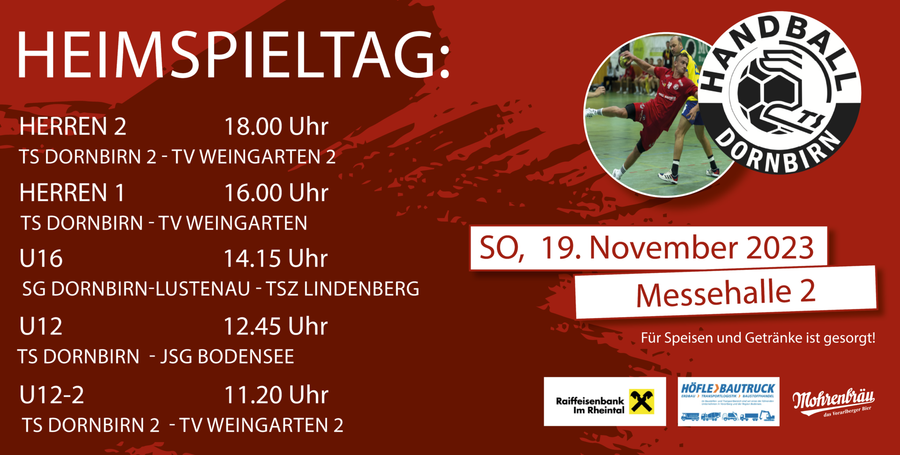 Heimspieltag am 19. November
